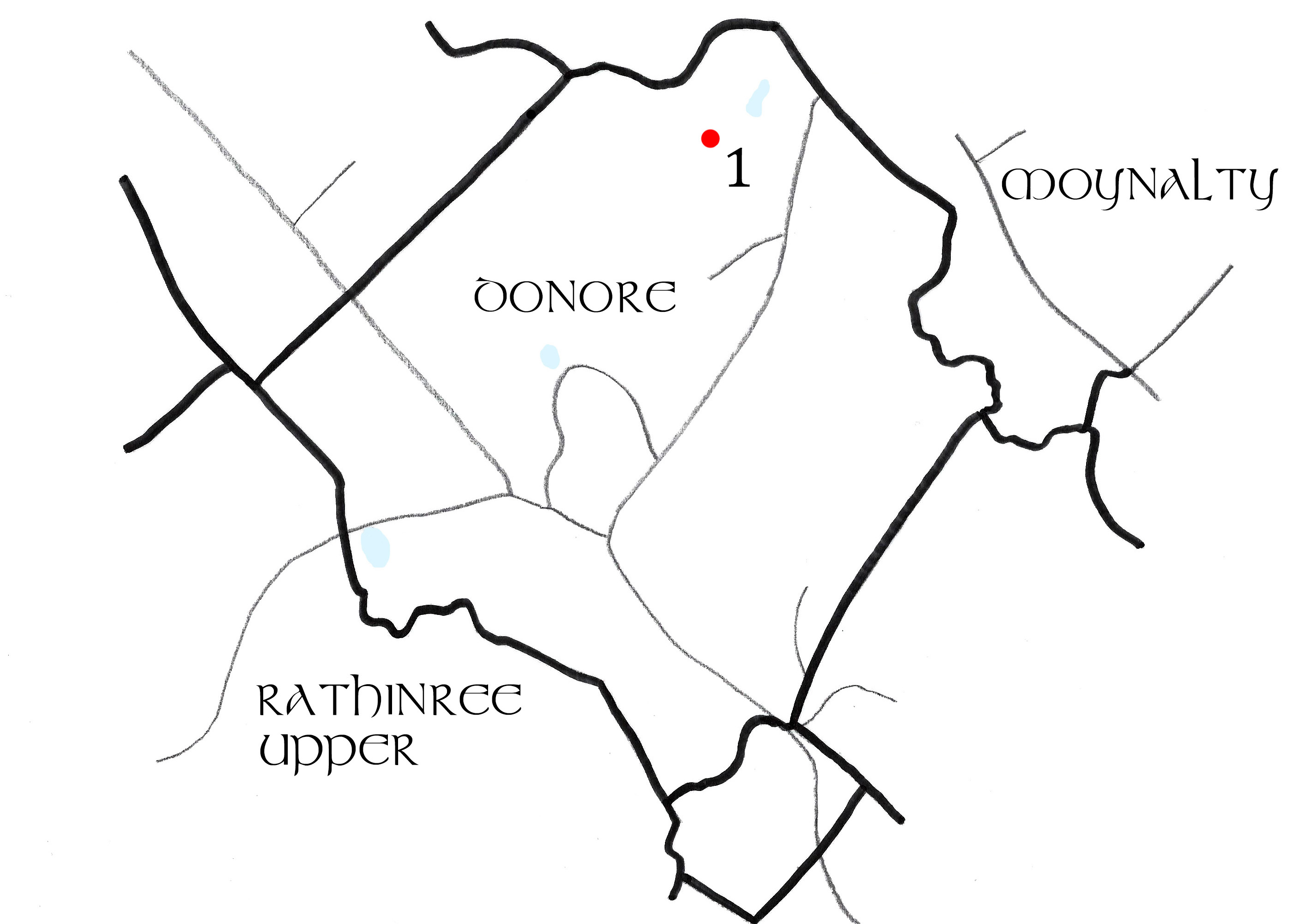 A map of Donore townland
