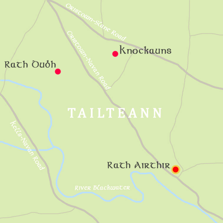 Map of the Tailteann region including Rath Airthir