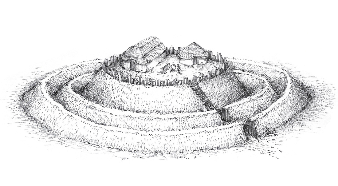 Dún na Sciath, the raised ringfort of the Clann Cholmáin kings of Mide.
