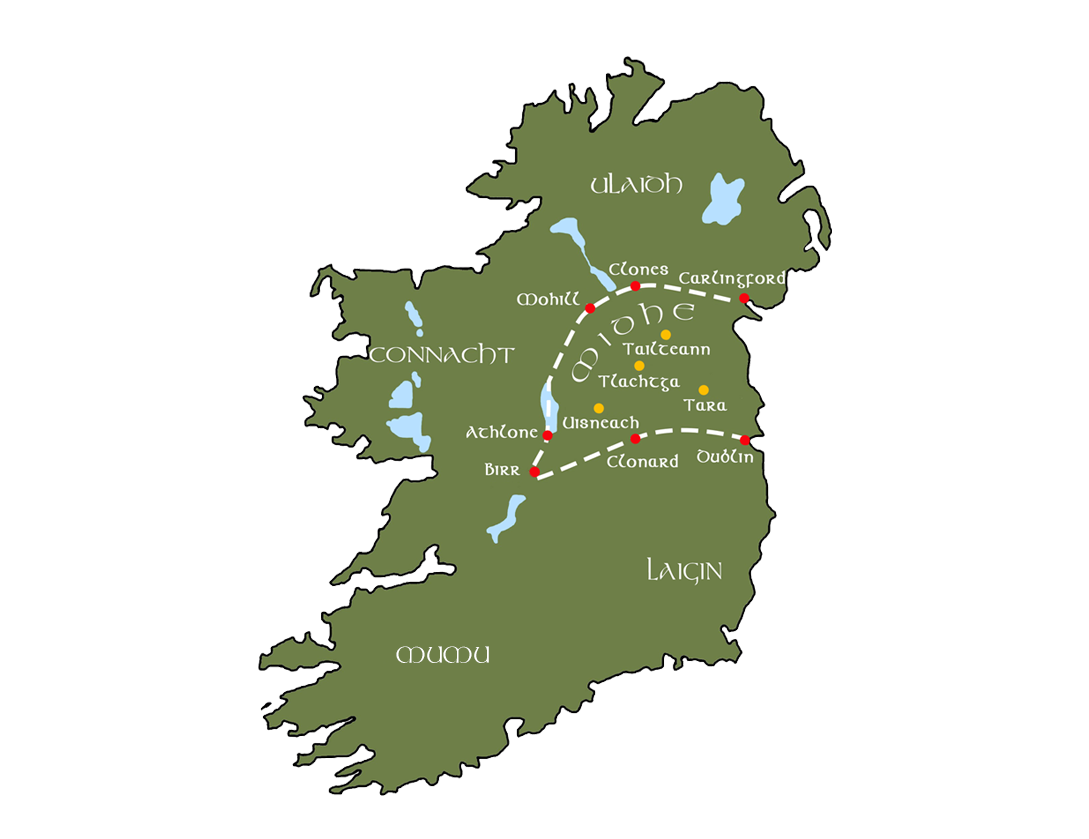 An illustration of the Province of Midhe according to Geoffrey Keating in 'The History of Ireland from the Earliest Period to the English Invasion', 1857