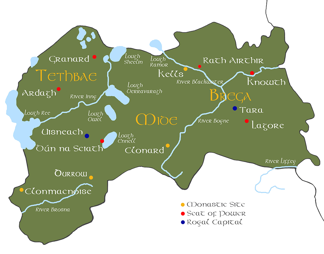 An illustration of the Southern Uí Néill land in the midlands.