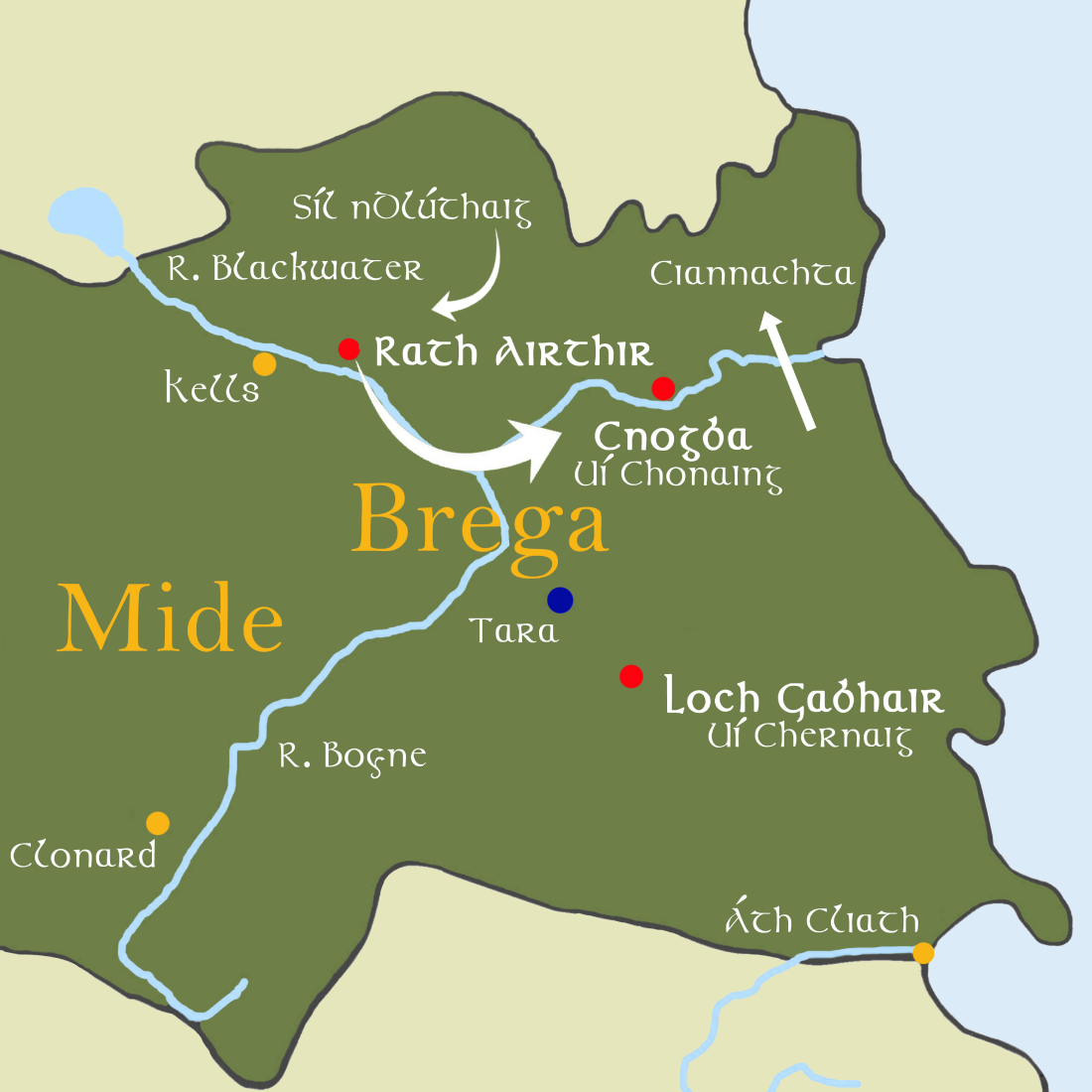 The Uí Chonaing relocate to Knowth, 8th century