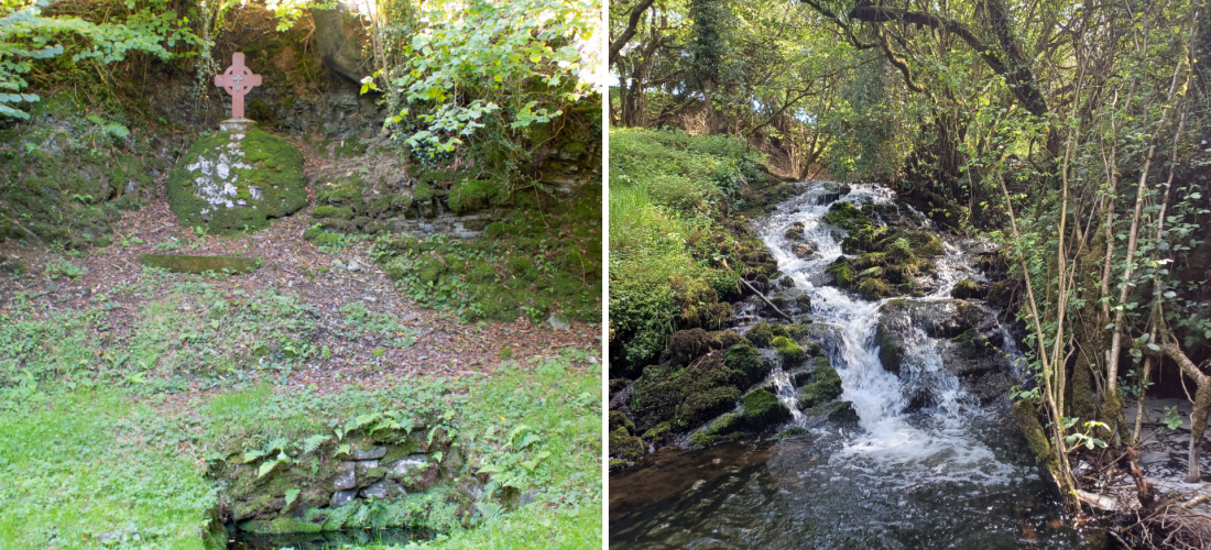 Shancor Holy Well and waterfall collage
